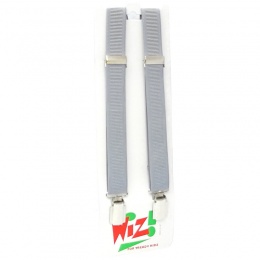 Boys Silver / Grey Adjustable & Elasticated Formal Braces